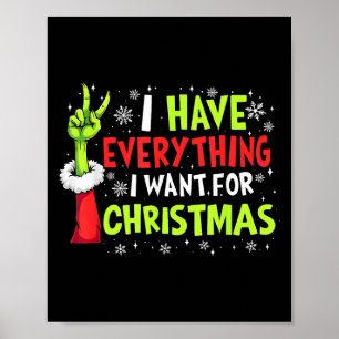 Ich habe alles, was ich zu Weihnachten Gewollt hab Poster