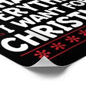 Ich habe alles, was ich zu Weihnachten Gewollt hab Poster (Ecke)