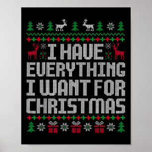Ich habe alles, was ich zu Weihnachten Gewollt hab Poster