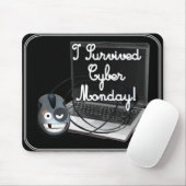 Ich habe am Montag Cyber überlebt Mousepad (Mit Mouse)
