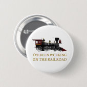 Ich habe an der Eisenbahn gearbeitet Button (Vorne & Hinten)
