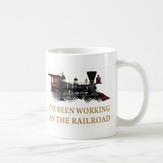 Ich habe an der Eisenbahn gearbeitet Kaffeetasse (Rechts)