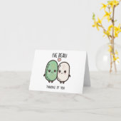 "Ich habe an dich gedacht" Kawaii Bohnen Karte (Gelbe Blume)