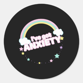 Ich habe Angst Got Regenbogen Ich habe Angst Runder Aufkleber