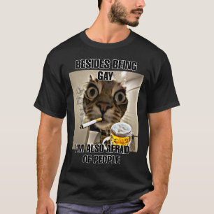 Ich habe Angst vor Katzenmeme T-Shirt