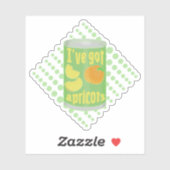 Ich habe Aprikosen got Aufkleber (Blatt)