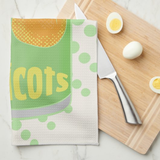 Ich habe Aprikosen got Geschirrtuch (Viertel Falte)