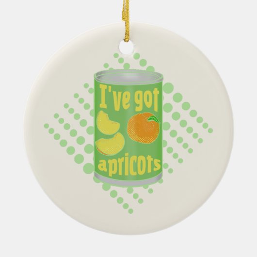 Ich habe Aprikosen got Keramik Ornament (Hinten)