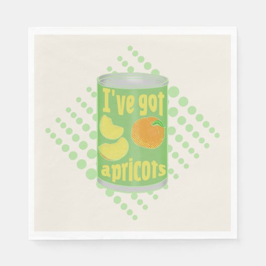 Ich habe Aprikosen got Serviette (Vorderseite)