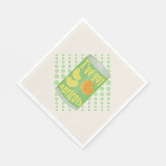 Ich habe Aprikosen got Serviette (Ecke)
