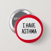 Ich habe Asthma, Hidden Disability Awareness Button (Vorne & Hinten)