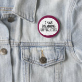 Ich habe Atembeschwerden Button (Beispiel)