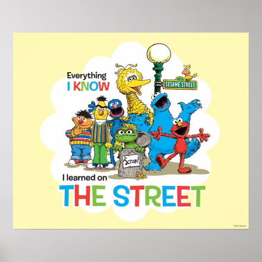 Ich habe auf der STRASSE gelernt Poster (Vorne)