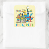 Ich habe auf der STRASSE gelernt Quadratischer Aufkleber (Tasche)