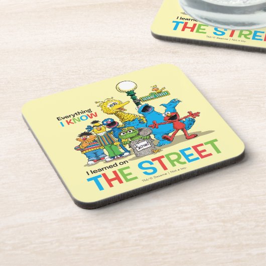 Ich habe auf der STRASSE gelernt Untersetzer (Linke Seite)