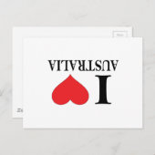 ICH HABE AUSTRALIEN HERZ - I LIEBE AUSTRALIEN - NA POSTKARTE (Vorne/Hinten)