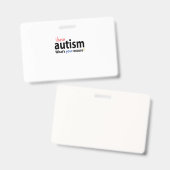 ICH HABE AUTISM DESIGNS Autistic Tee Shirt Ausweis (Vorder- & Rückseite)
