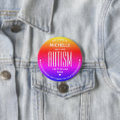 Ich habe Autismus-Bewusstsein ASD Neurodiversität Button (Beispiel)