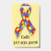 Ich habe Autismus manchmal RUN - ID Abzeichen Call Ausweis (Vorderseite)