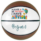 Ich habe Autismus Personalisiert Basketball (Vorderseite)