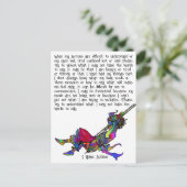 Ich habe Autismus Postkarte (Stehend Vorderseite)