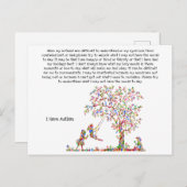 Ich habe Autismus Postkarte (Vorne/Hinten)