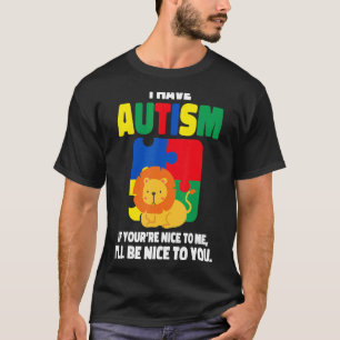 Ich habe Autismus-Puzzleteil-Löwen-Bewusstseins-Ta T-Shirt