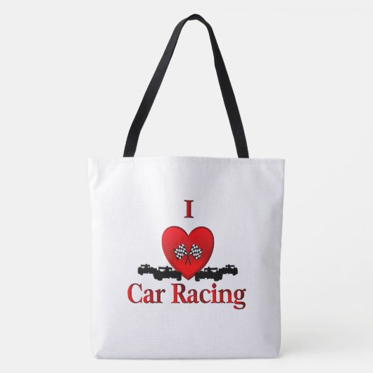Ich habe Auto Racing Tote Tasche (Vorderseite)