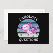 Ich habe axolotale Fragen Postkarte (Vorne/Hinten)