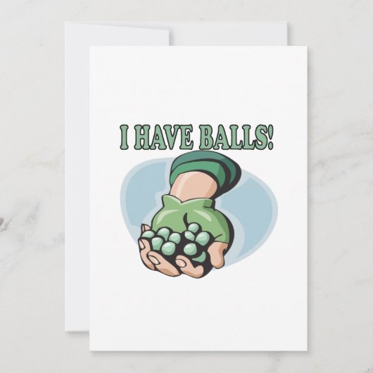 Ich habe Bälle 2 Einladung (Vorderseite)