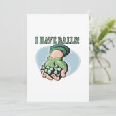 Ich habe Bälle 2 Einladung (Stehend Vorderseite)