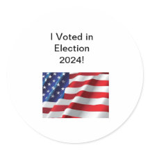 Ich habe bei den Wahlen 2024 gestimmt! Aufkleber