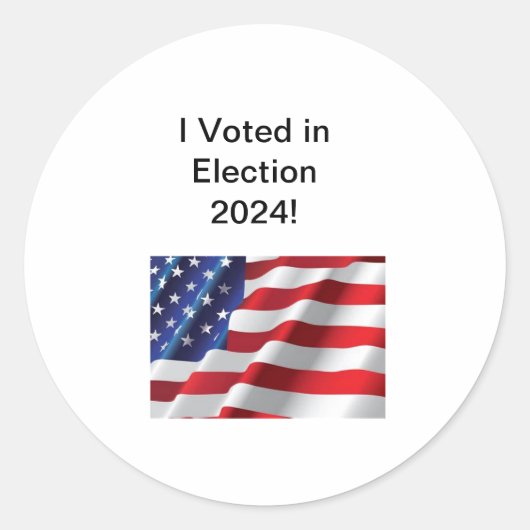 Ich habe bei den Wahlen 2024 gestimmt! Aufkleber (Vorderseite)
