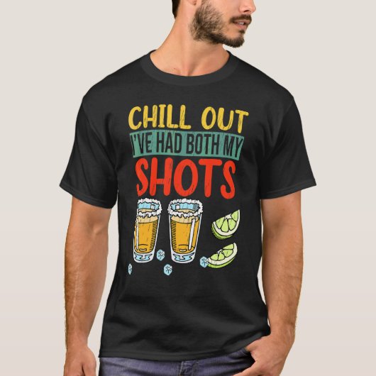 Ich habe beide Shots geimpft Spaß T-Shirt (Vorderseite)