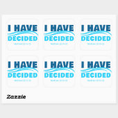 Ich habe beschlossen - Christliche Glaubensstiftun Quadratischer Aufkleber (Blatt)