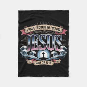 Ich habe beschlossen, Jesus Shirt 2025 getauft zu Fleecedecke