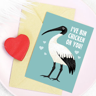 Ich habe Bin Chicken auf dir - Ibis Valentines Feiertagskarte