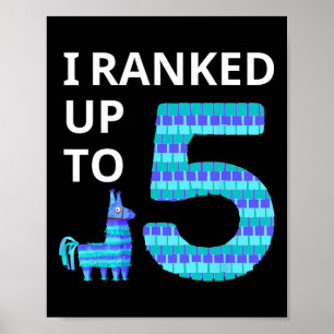 Ich habe bis zu 5 Geburtstage Video Game Llama Piñ Poster