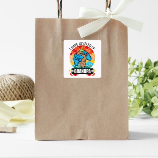 Ich habe bis zum Großvater geebnet Quadratischer Aufkleber