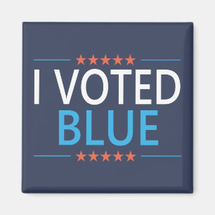 Ich habe blau demokratisch gewählt magnet