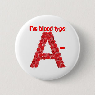 Ich habe Blutgruppe A negativ Button