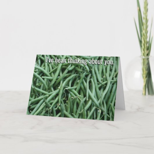 Ich habe Bohne, an Sie Karte zu denken (Vorderseite)