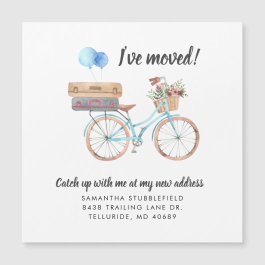 Ich habe Boho Chic Moving Address Ankündigung (Vorderseite)