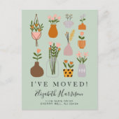 Ich habe Boho Pflanze bewegt, die Grün bewegen Ankündigungspostkarte (Vorderseite)