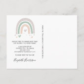 Ich habe Boho-Regenbogen-Bewegung bewegt Ankündigungspostkarte (Rückseite)