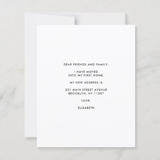 Ich habe Boho Zuhause Budget Moving Ankündigung ve (Rückseite)