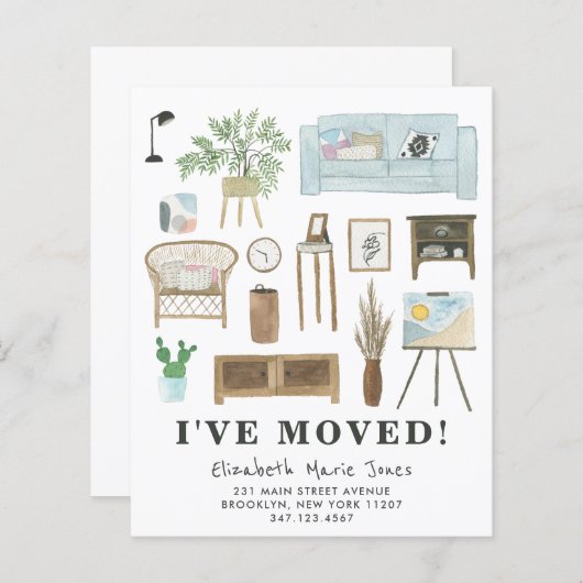 Ich habe Boho Zuhause Budget Moving Ankündigung ve (Vorne/Hinten)