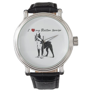 Ich habe Boston Terrier Armbanduhr
