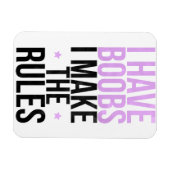 Ich habe Brüste, Regeln zu machen Magnet (Horizontal)