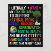 Ich habe buchstäblich meine SteuerDollars Gewollt Flyer (Hinten)